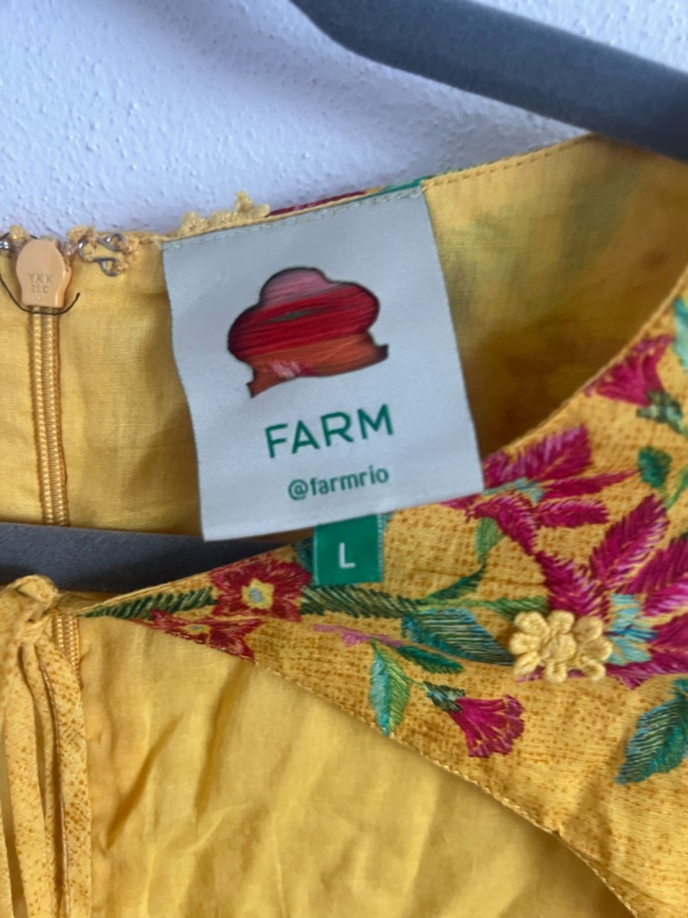 Farm Rio Dream Yellow Floral Maxi Dress with Smocked Bodice - Picture 3 of 4
